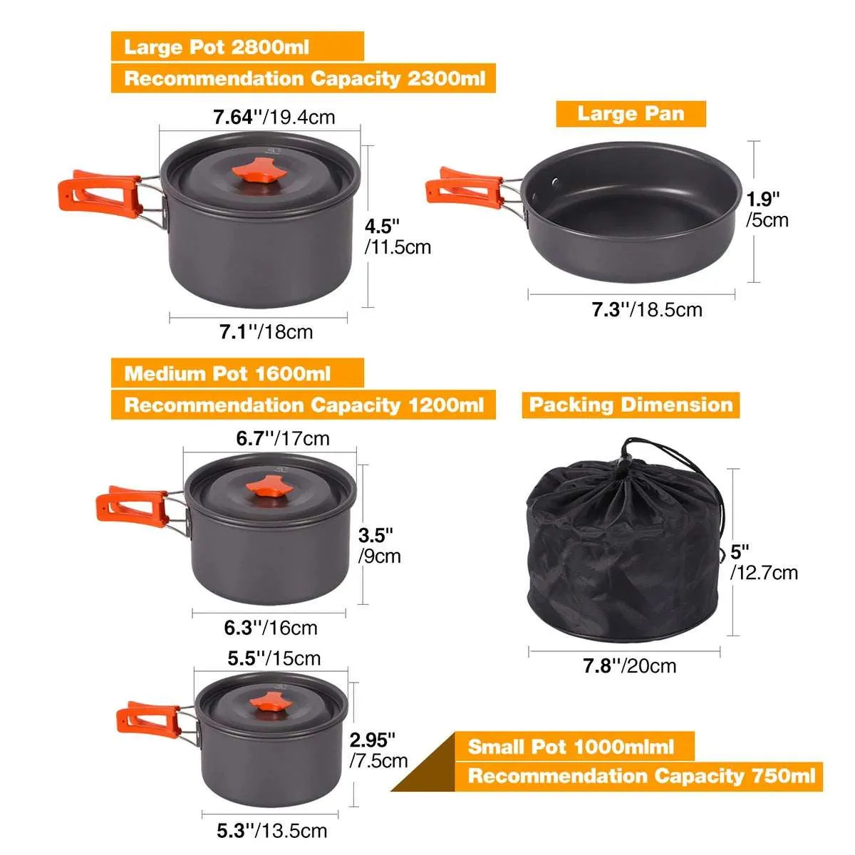 11/12/22 PCS Camping Cookware Mess Kit