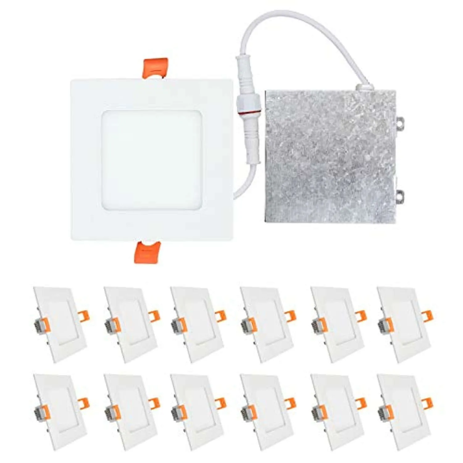 (12 Pack) 4 inch 9W LED Light with Junction Box