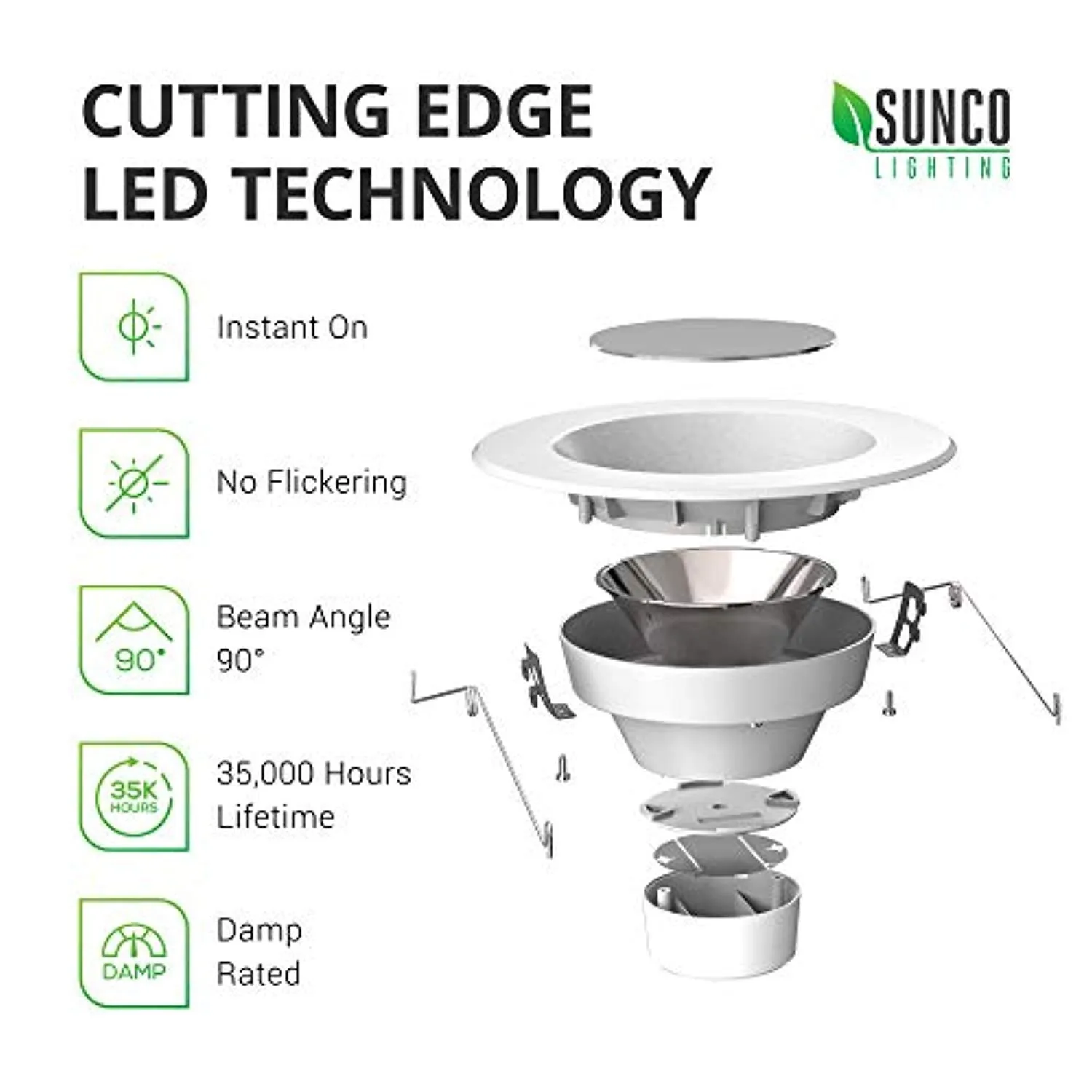 12 Pack 5/6 Inch LED Recessed Downlight