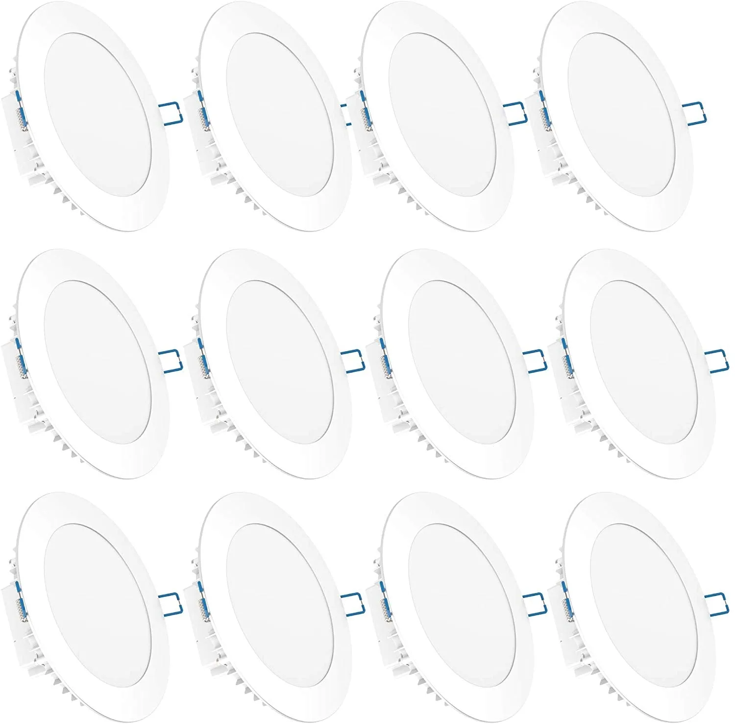 12 Pack 6 Inch Slim LED Downlight, Integrated Junction Box