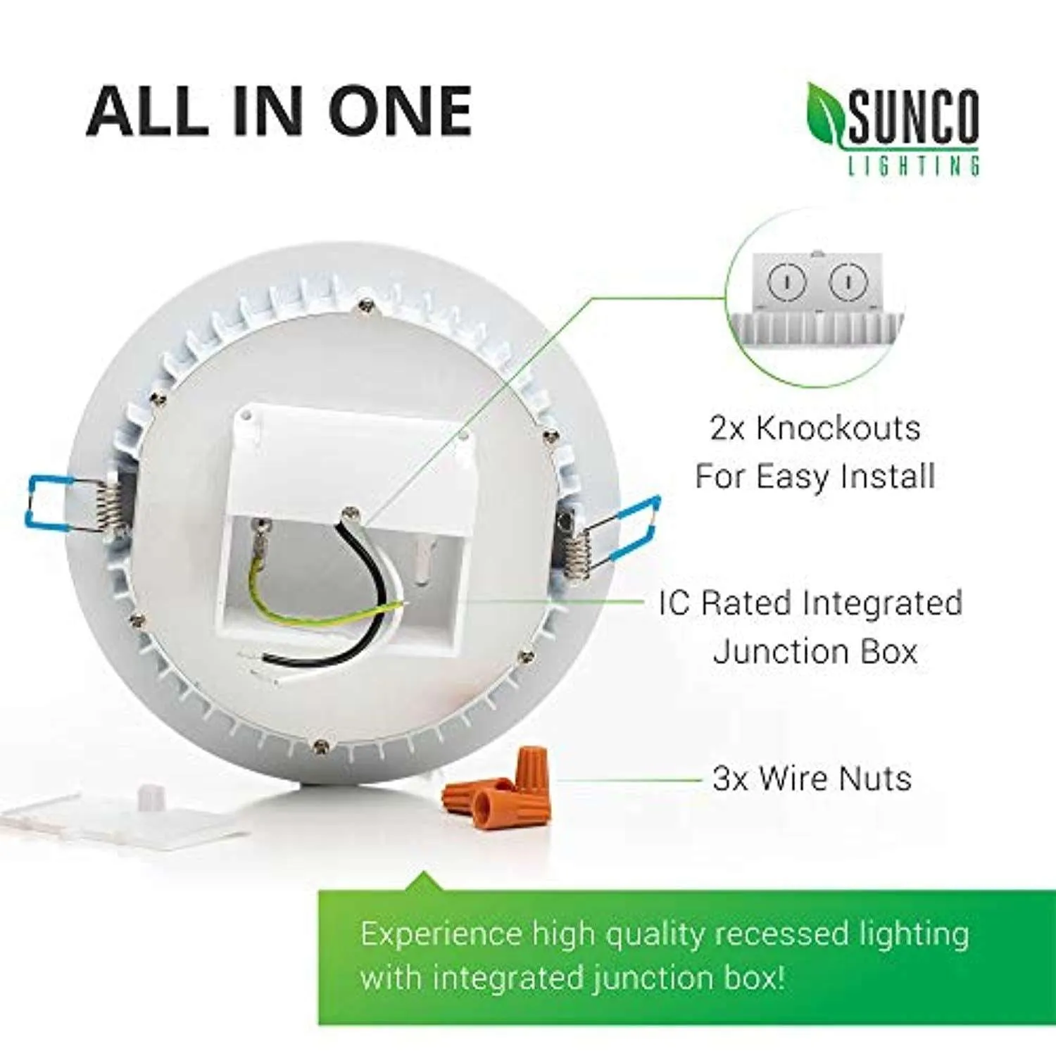 12 Pack 6 Inch Slim LED Downlight, Integrated Junction Box