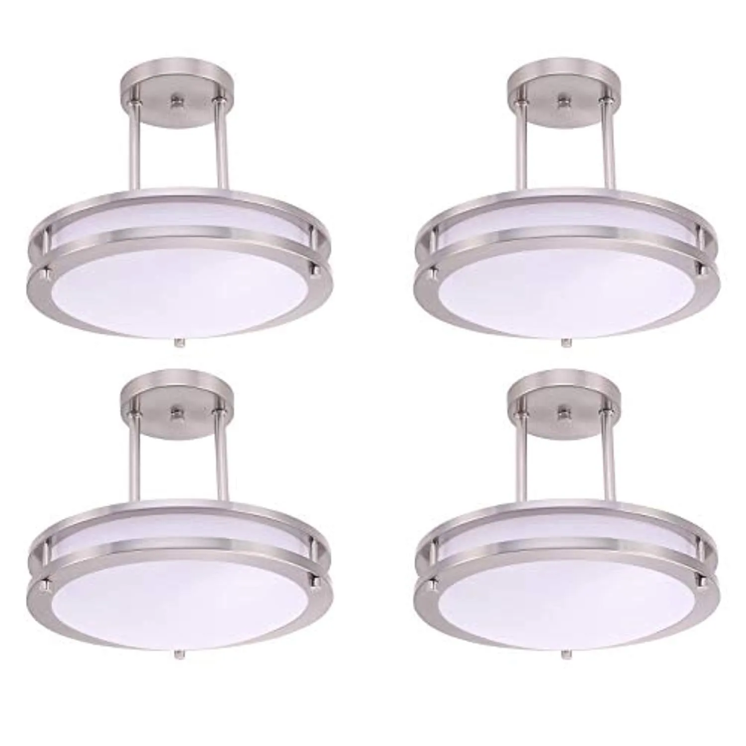 12" (4 Pack) LED Semi Flush Mount Ceiling Light, Dimmable