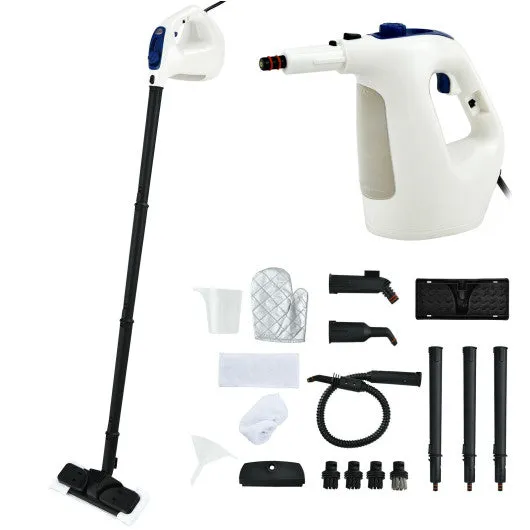 1400W Multipurpose Pressurized Steam Cleaner With 17 Pieces Accessories-Blue