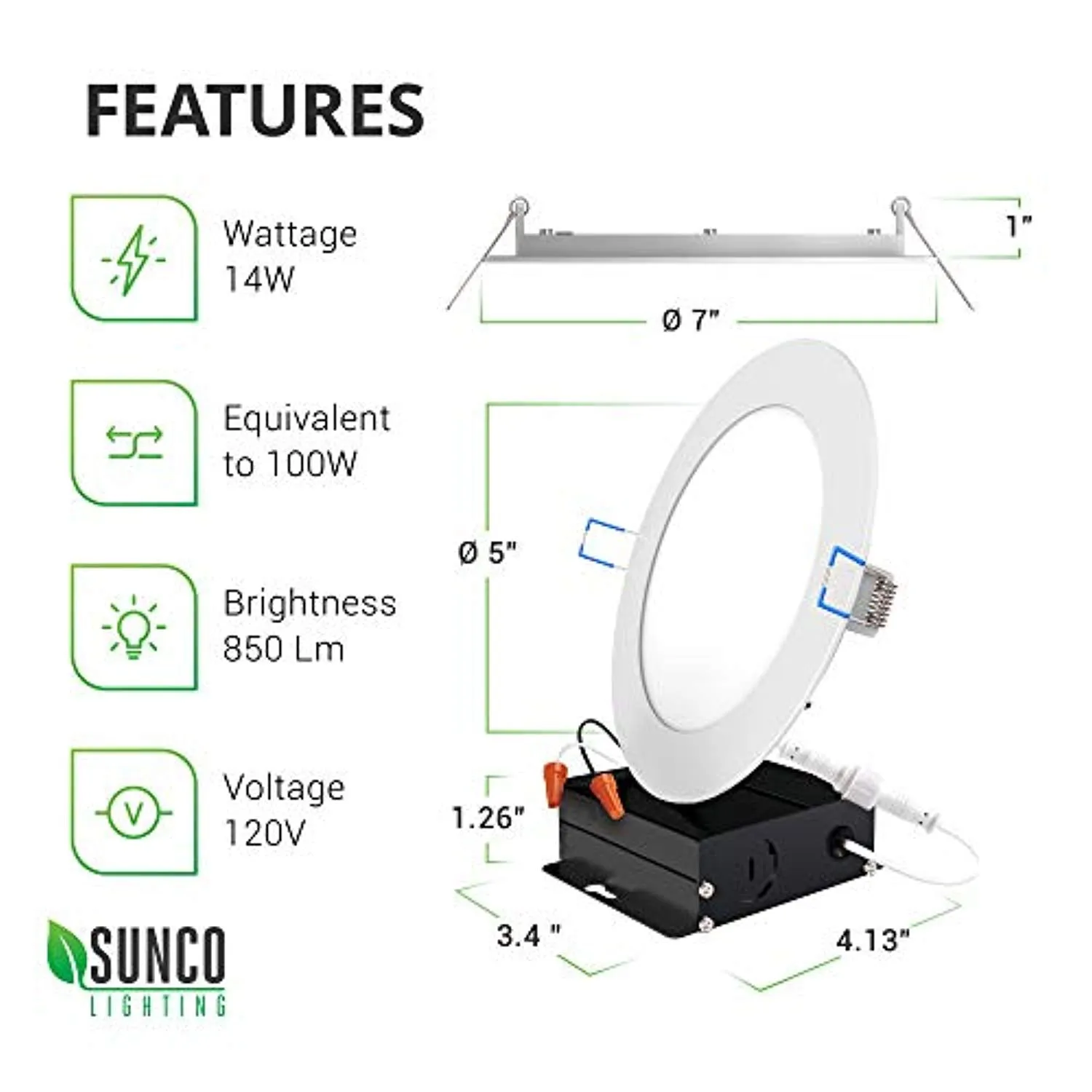 24 Pack 6 Inch Slim LED Downlight with Junction Box