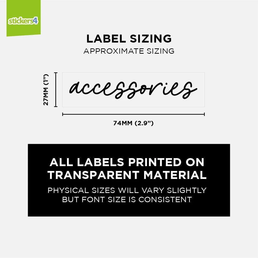 34 Script Font Cleaning/Laundry Labels - Inspired by The Home Edit