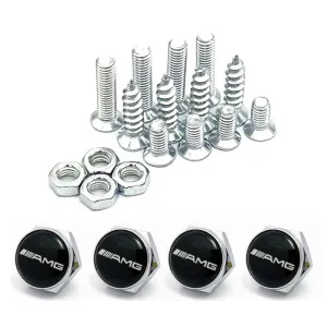 4pcs License Plate Screws for Mercedes-Benz AMG Frame