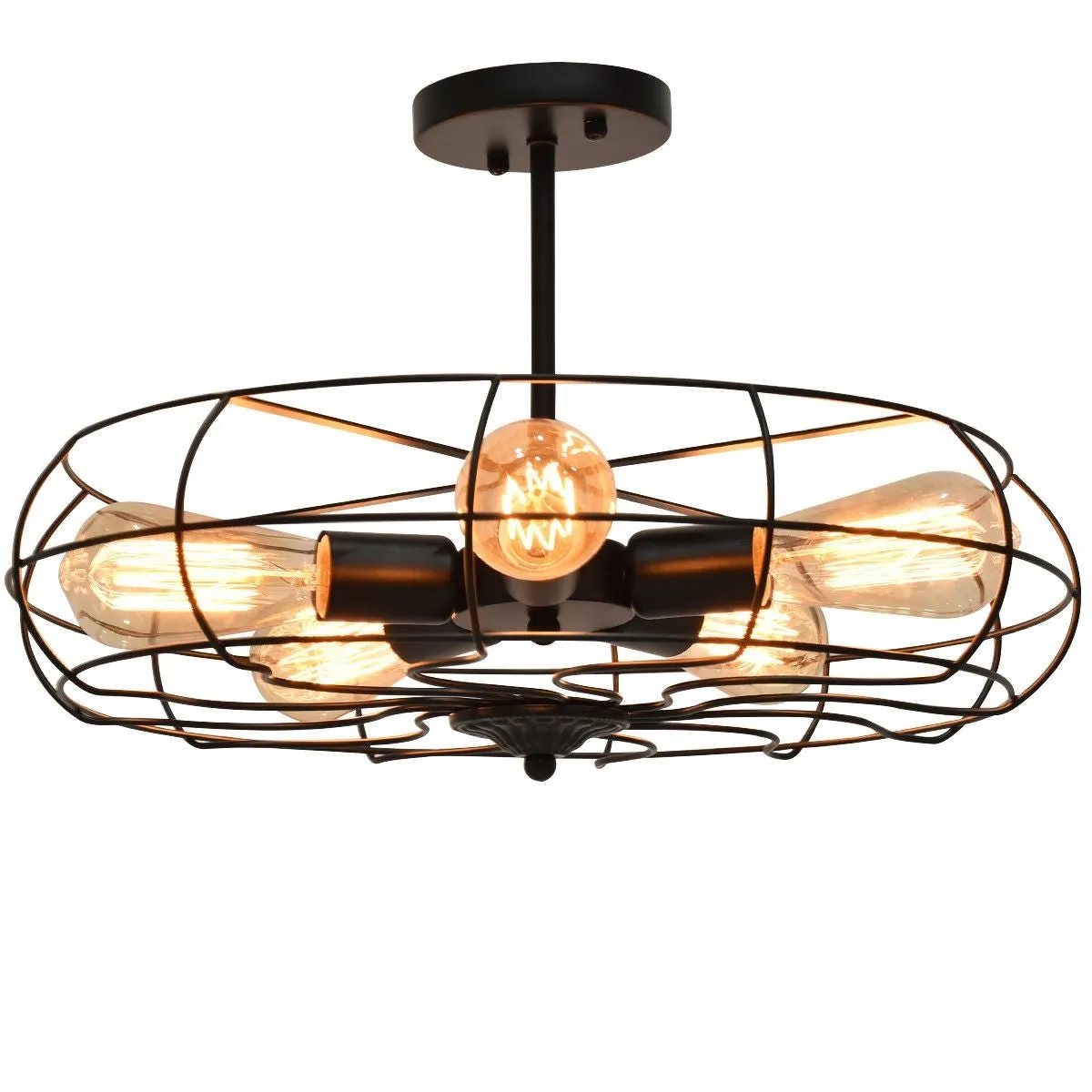 5-Light Vintage Metal Hanging Ceiling Light