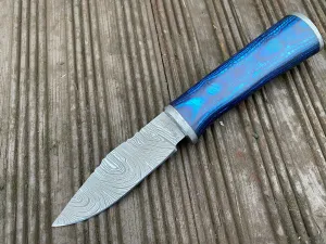 7.5 Inches Damascus Steel Knife Hunting Knife with Sheath SK1400