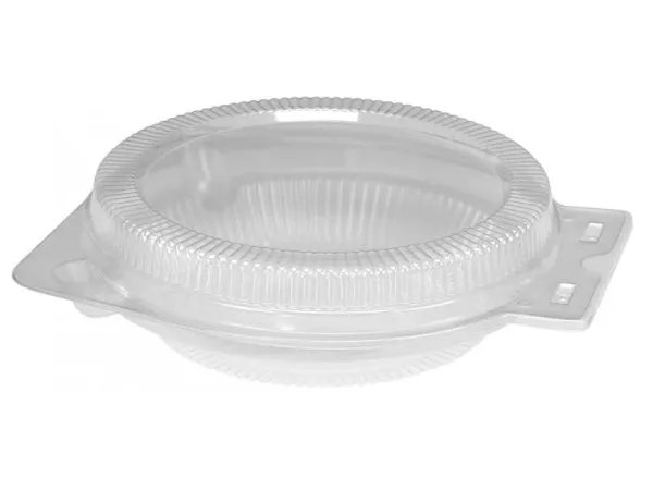 9" Foil Pie Pan 1-5/16" Deep w/Clear Dome Clamshell Container Combo 50/PK