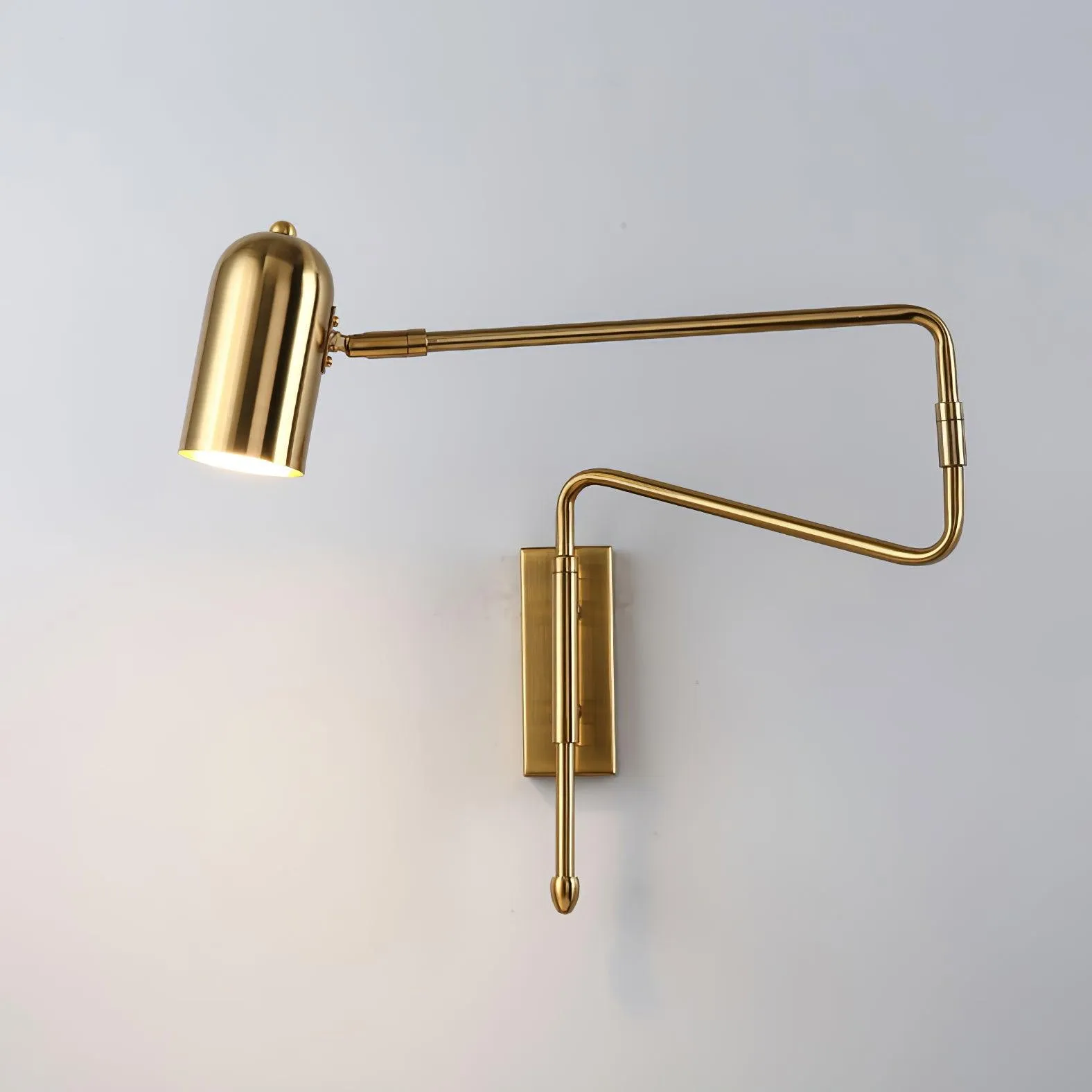 Adjustable Arm Plug In Wall Lamp