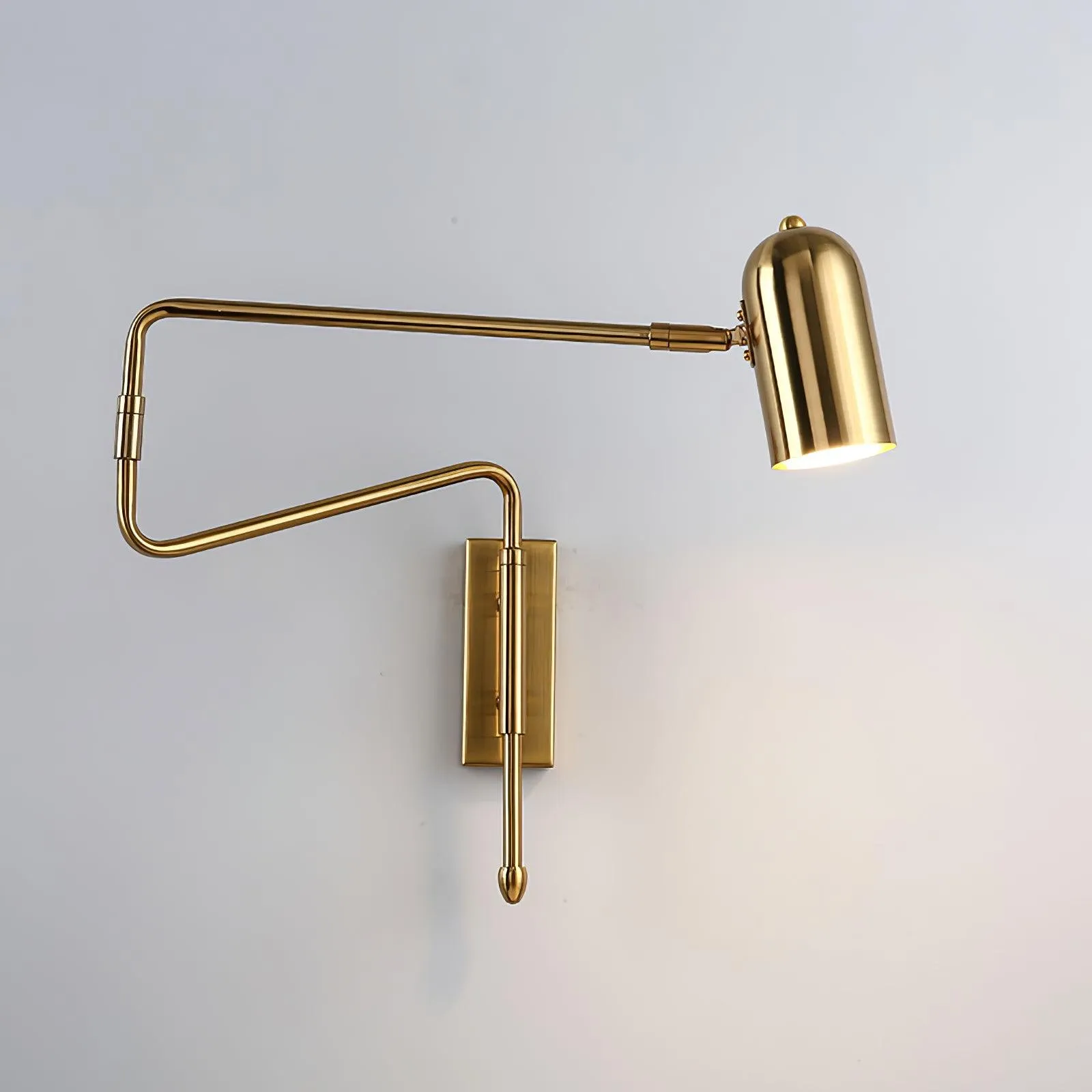 Adjustable Arm Plug In Wall Lamp