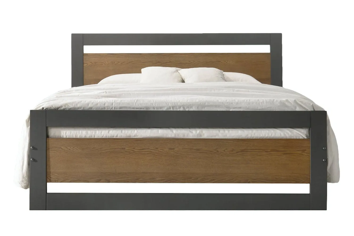 Alexis Bed Frame | Double | 4ft6 | Ash Charcoal & Wood