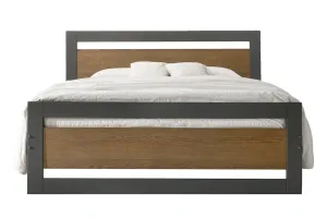 Alexis Bed Frame | Double | 4ft6 | Ash Charcoal & Wood