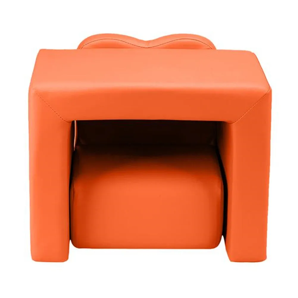 ALICIAN Children Sofa 49*32*39cm Rectangular 2-in-1 Sofa and Table Orange