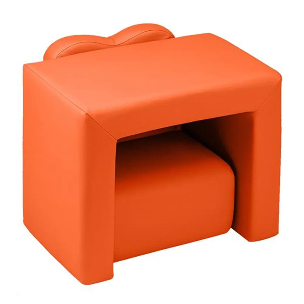 ALICIAN Children Sofa 49*32*39cm Rectangular 2-in-1 Sofa and Table Orange