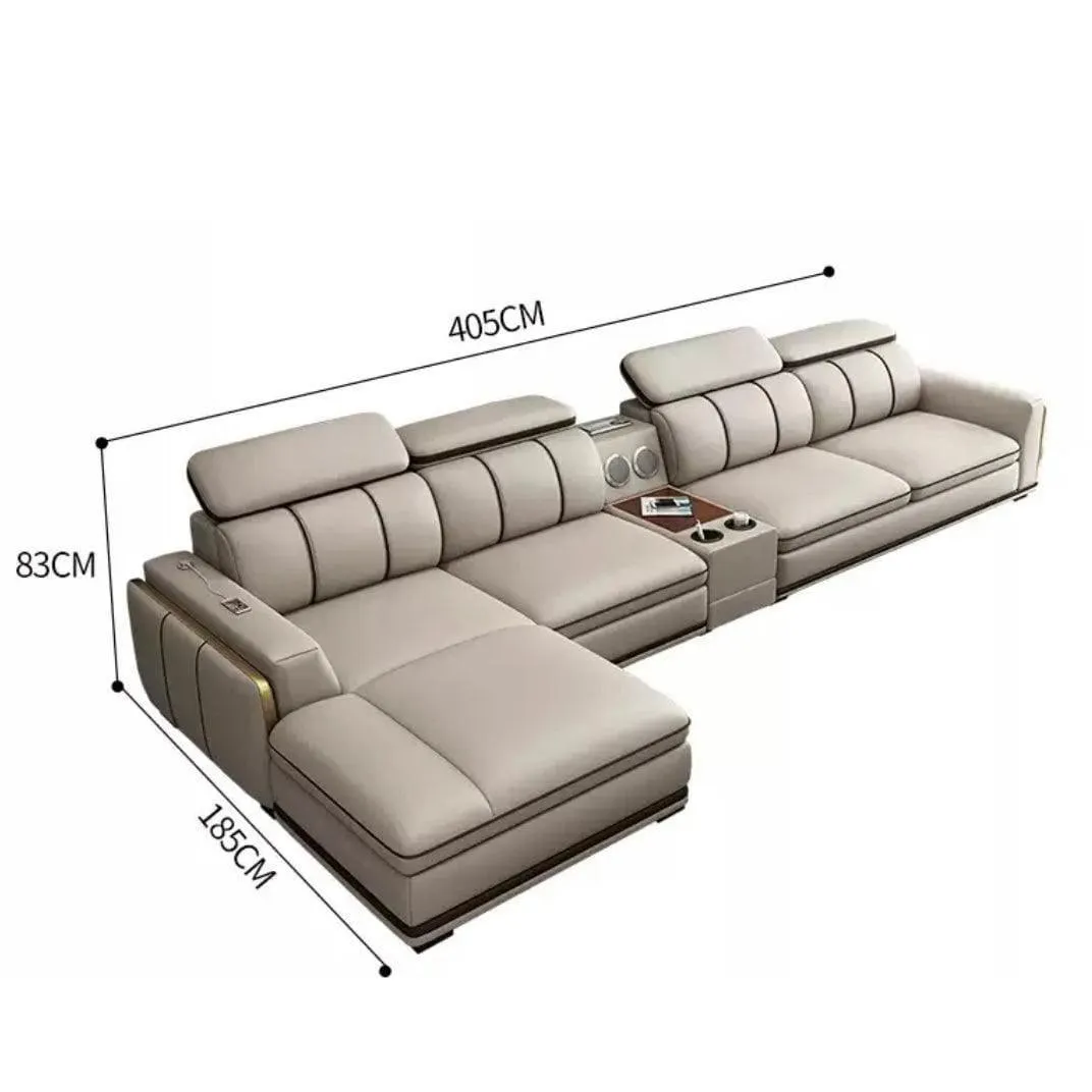 Alonso Leather Sectional Sofa