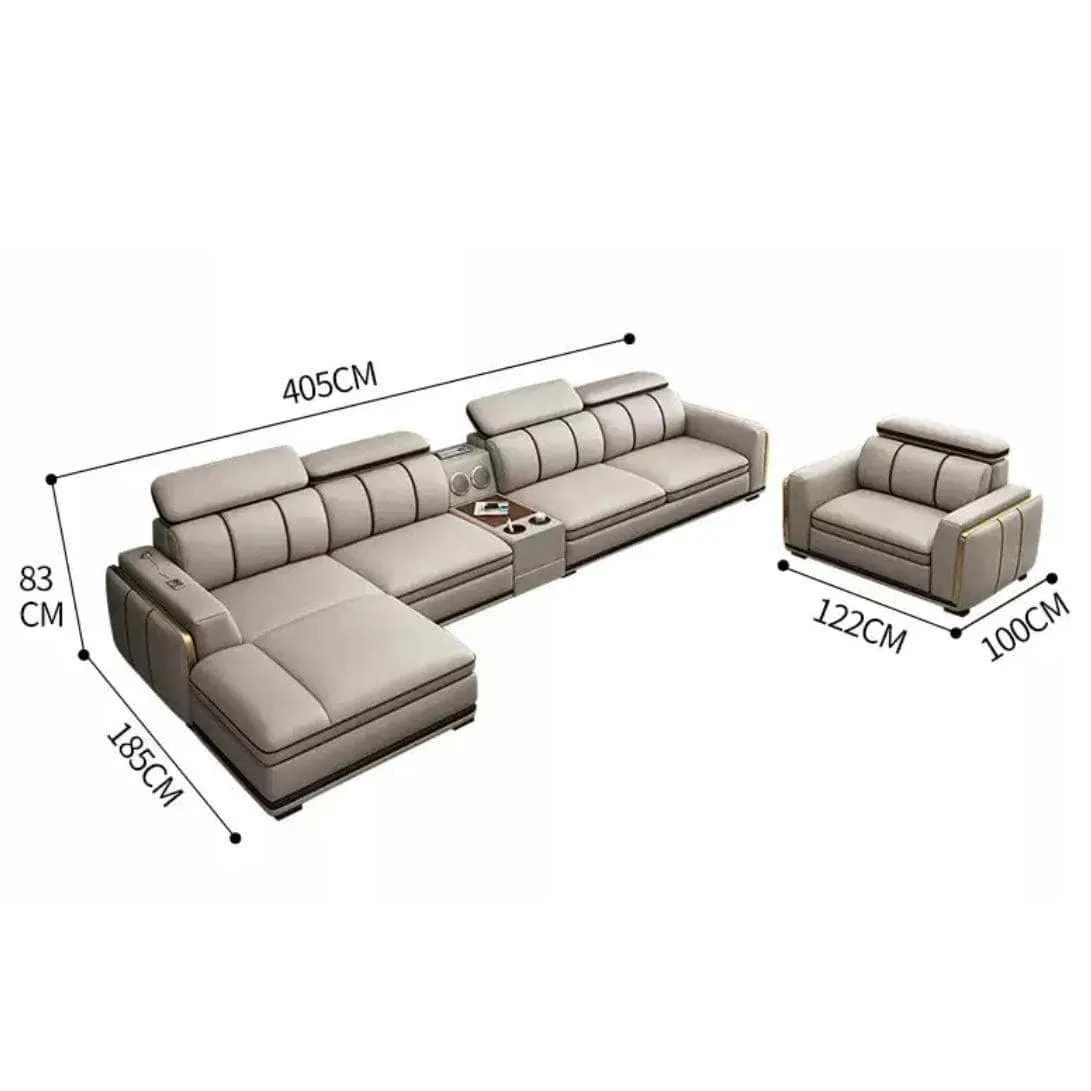 Alonso Leather Sectional Sofa