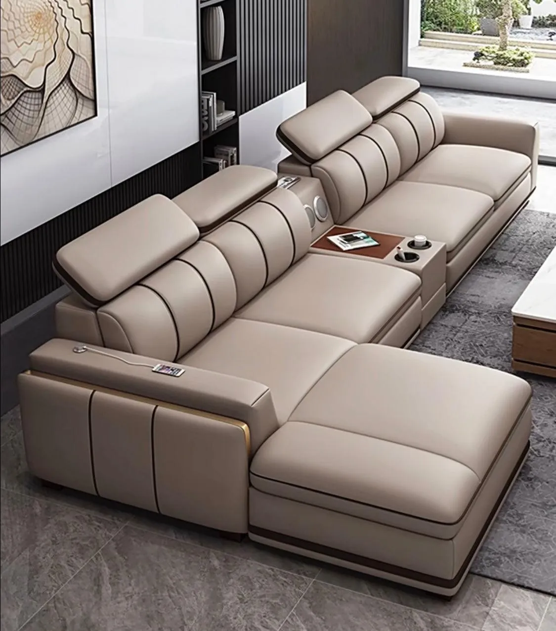 Alonso Leather Sectional Sofa