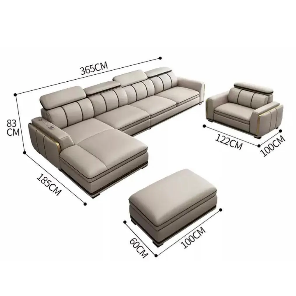 Alonso Leather Sectional Sofa