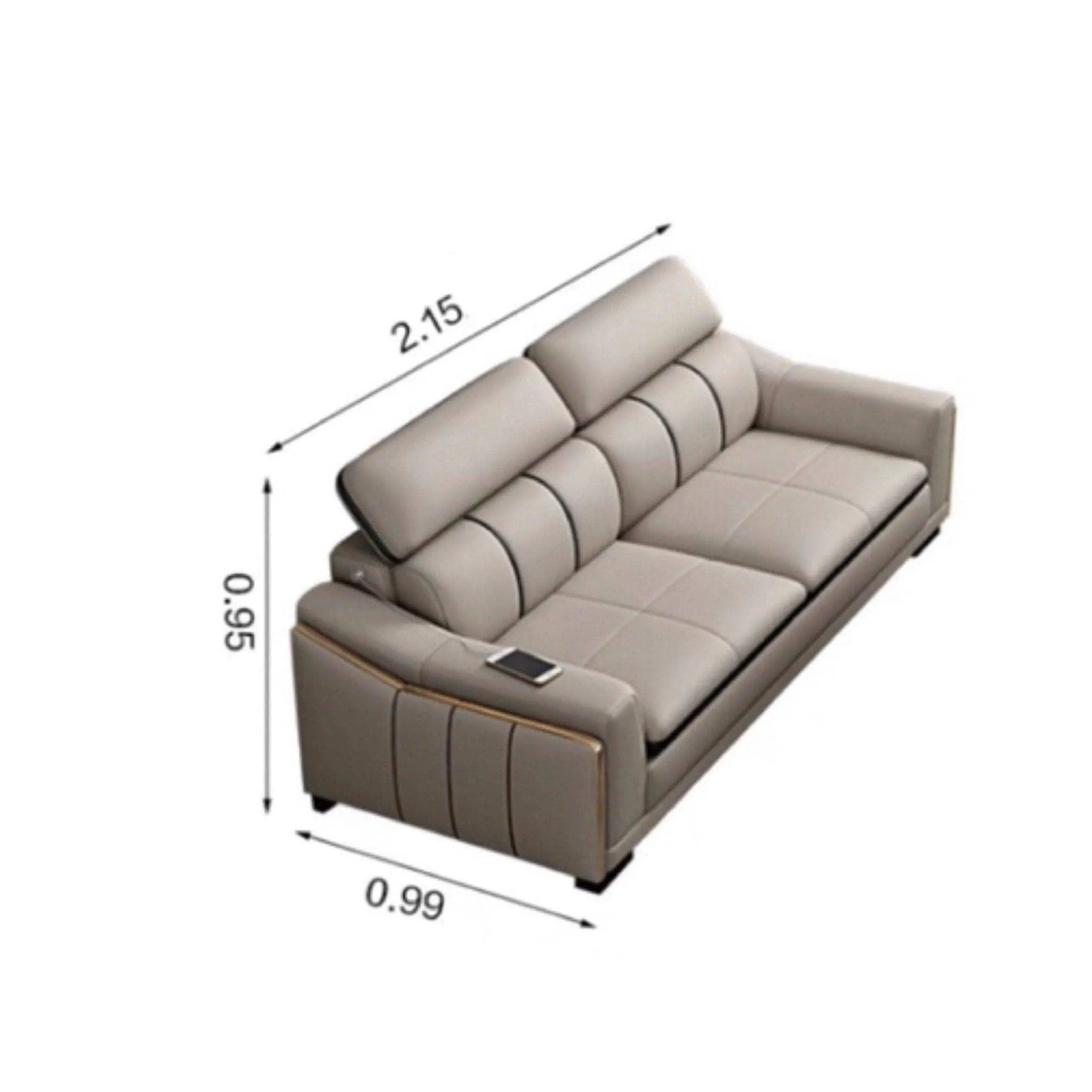 Alonso Leather Sectional Sofa