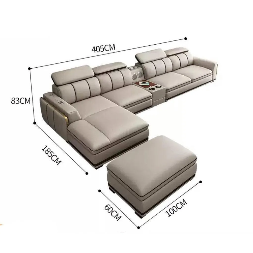 Alonso Leather Sectional Sofa