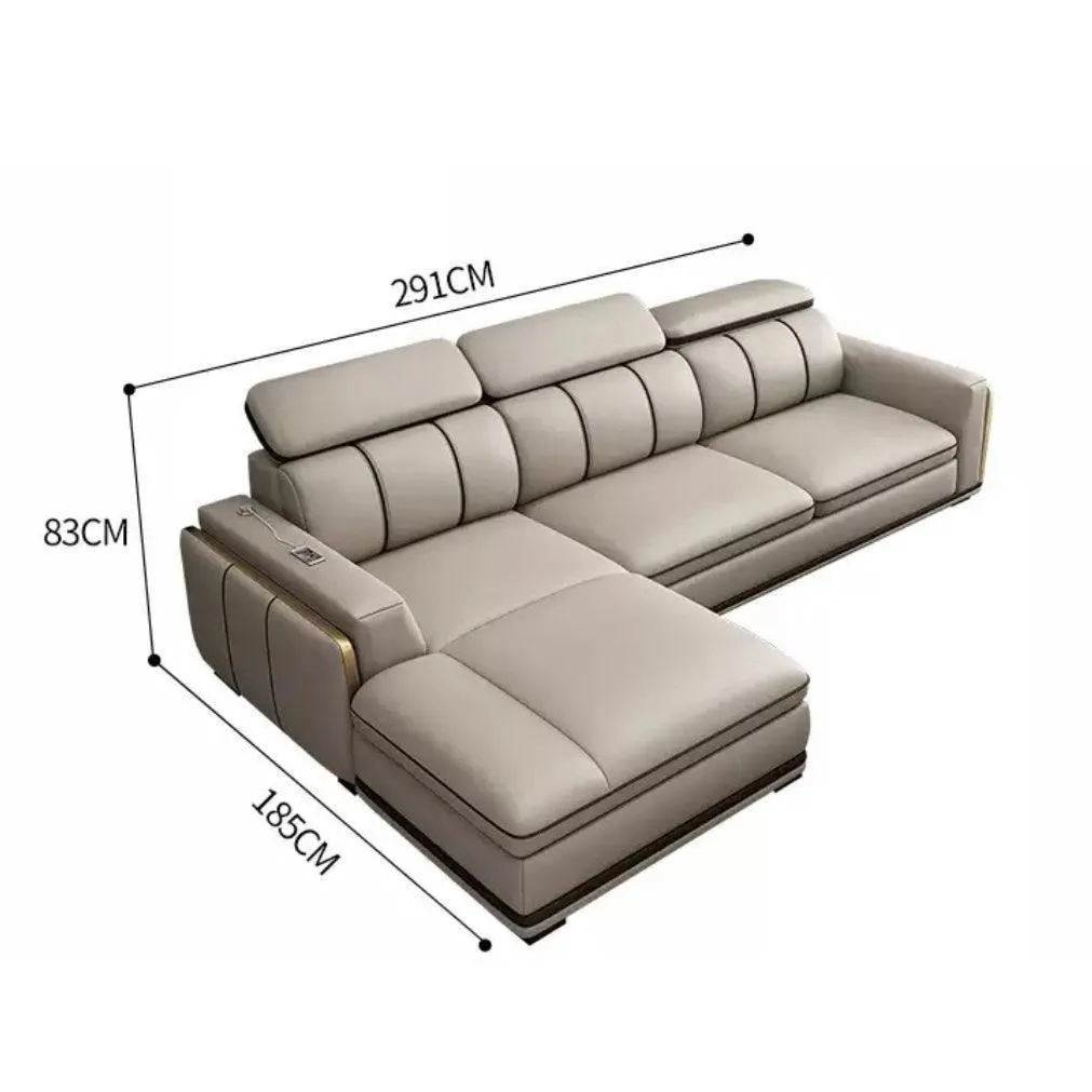 Alonso Leather Sectional Sofa