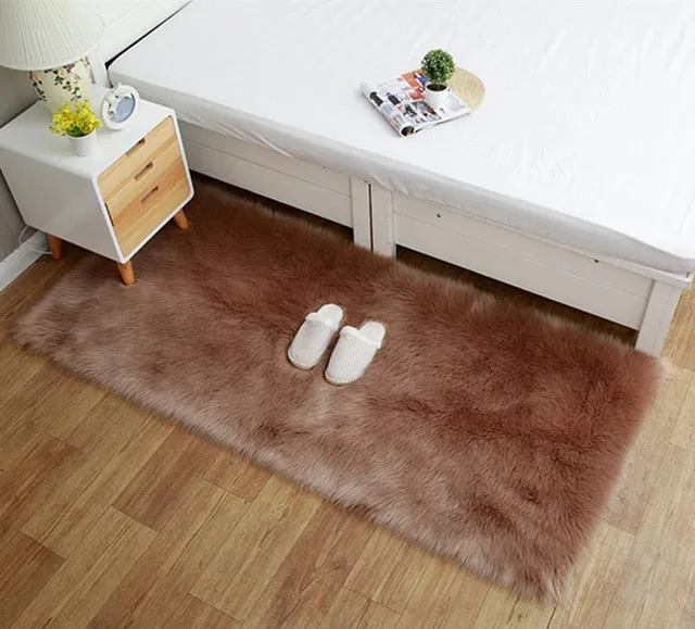 Antiskid  Pure White Silk Wool Luxury Rug