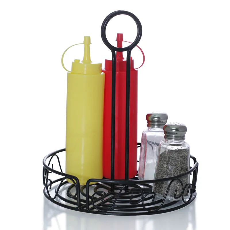 BarConic® Condiment Caddy with Built in Merchandising Ring - Round