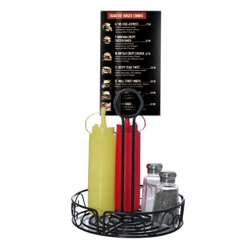 BarConic® Condiment Caddy with Built in Merchandising Ring - Round