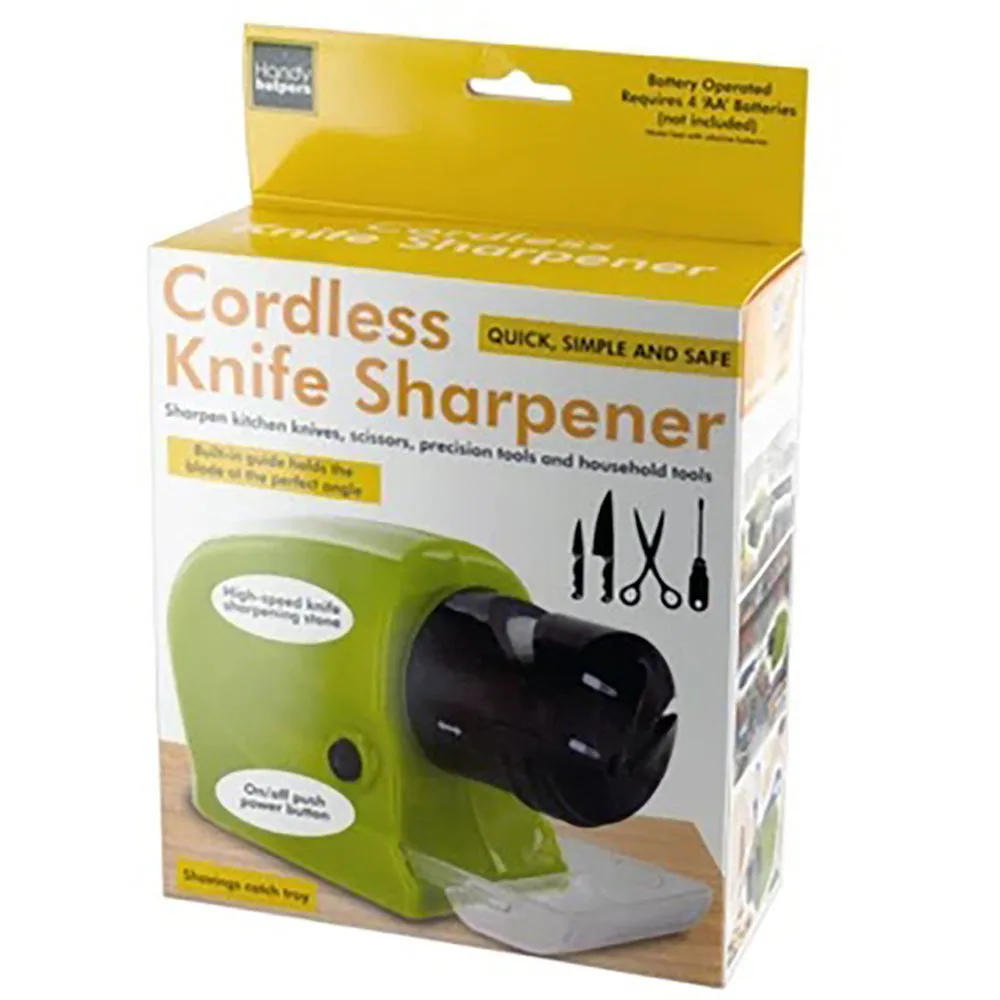 Battery-Powered Cordless Knife Sharpener - Sharp Blades Made Simple!