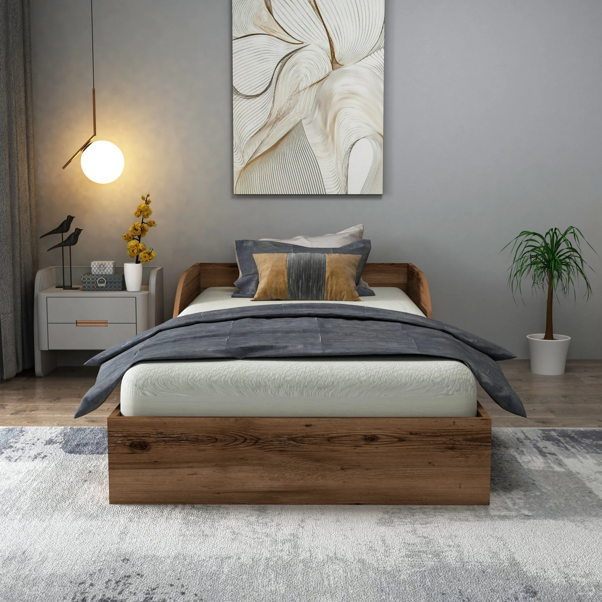 Brian Bedstead Bed Frame with Headboard