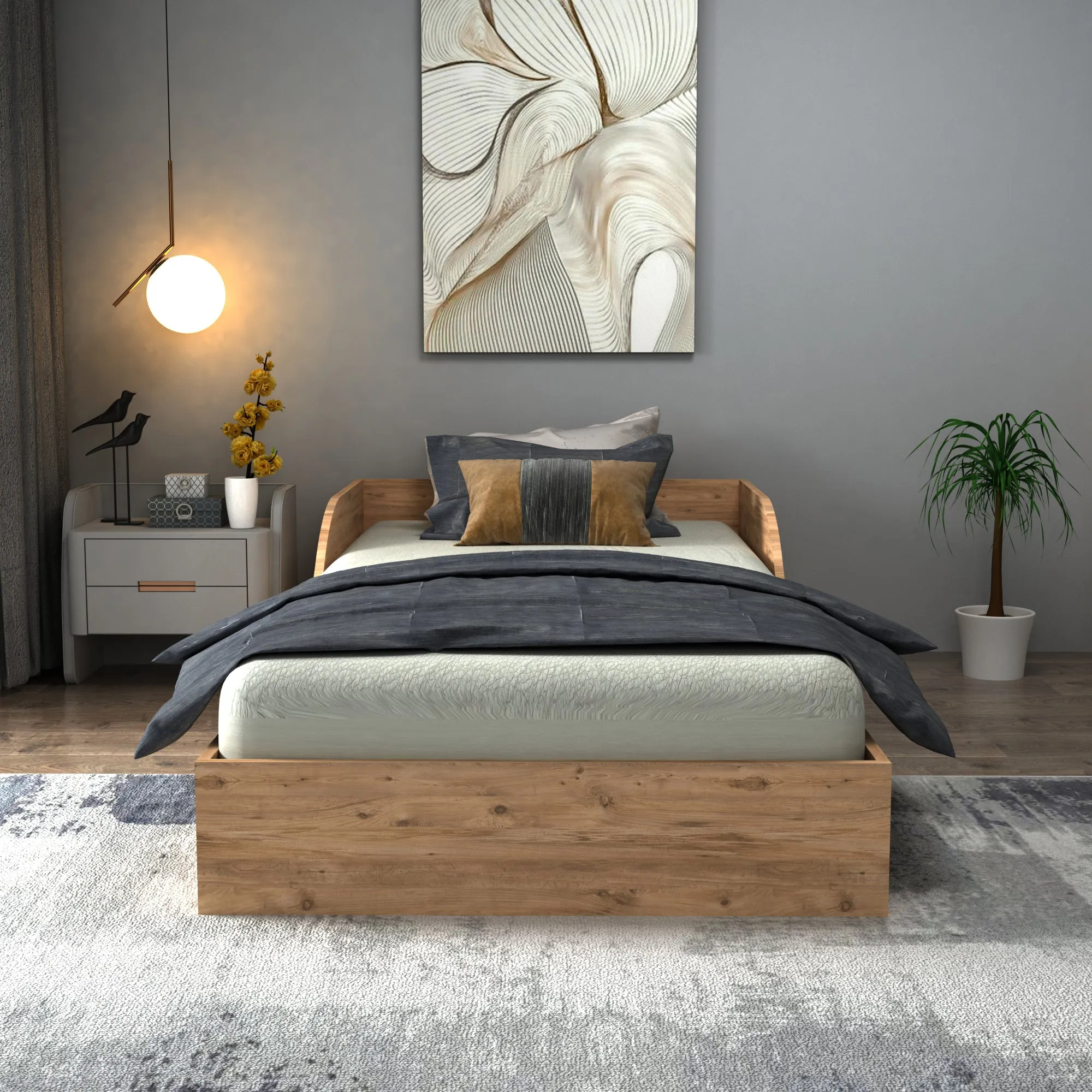 Brian Bedstead Bed Frame with Headboard