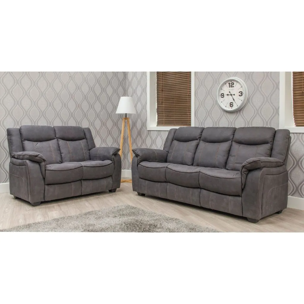 Brooklyn Charcoal 3 2 Sofa Set by Sofahouse