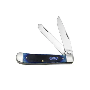 CASE KNIVES FORD SAWCUT BLUE BONE TRAPPER