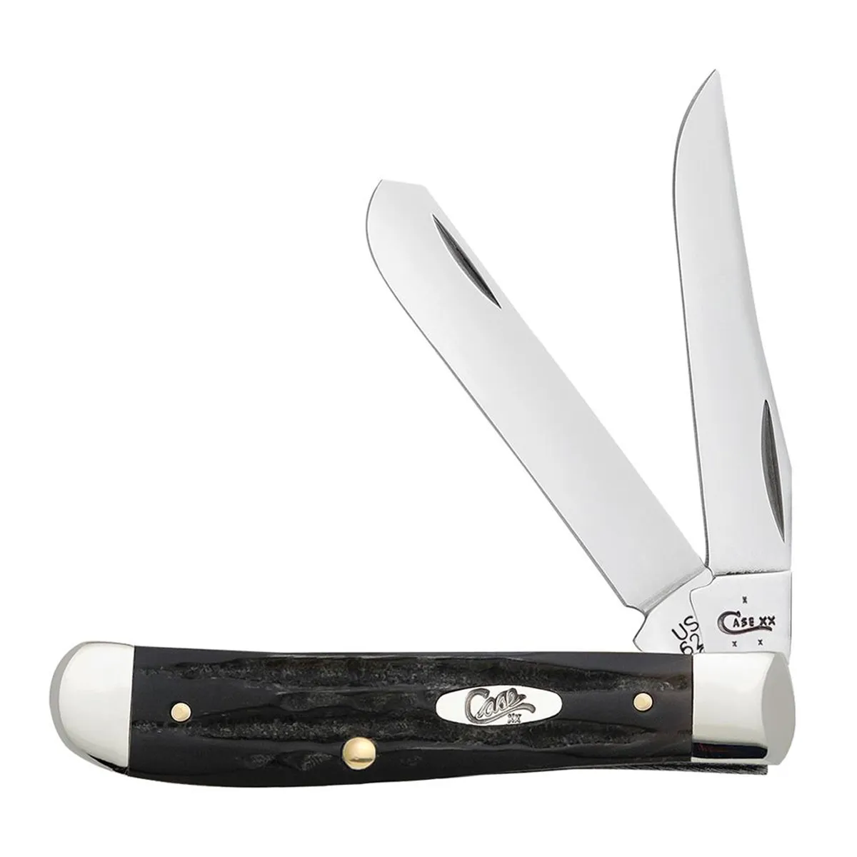 CASE KNIVES JIGGED BUFFALO HORN MINI TRAPPER