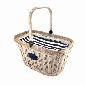 Chantilly Marine Stripe Empty Picnic Basket