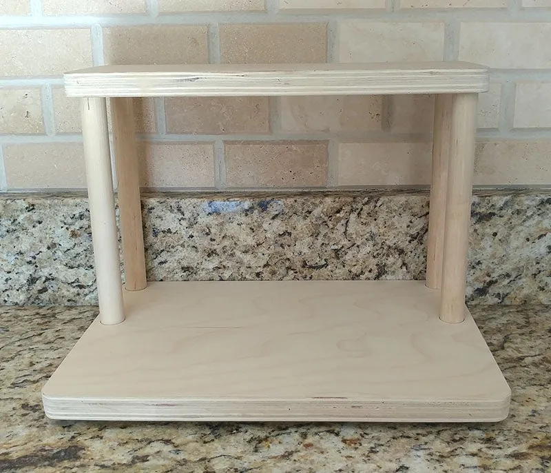 Counter Caddies™ - NATURAL - 12" STRAIGHT Shelf - Barista Theme