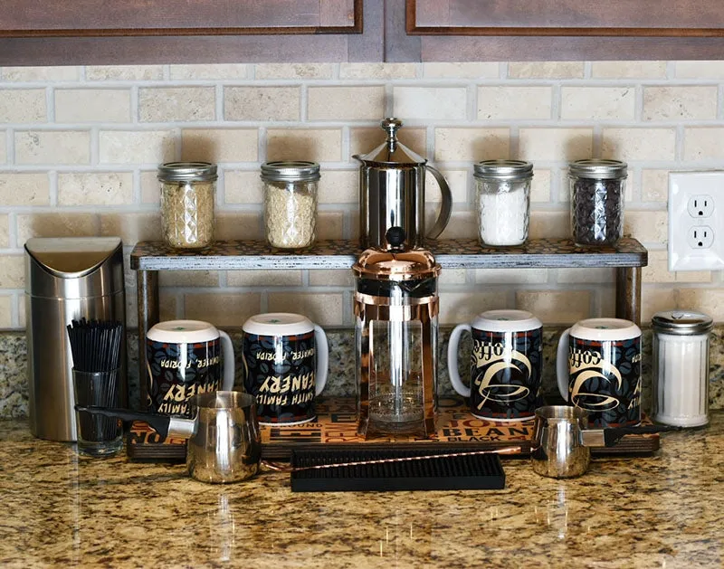 Counter Caddies™ - "BARISTA" Themed Artwork - Straight Shelf  - 24" Length