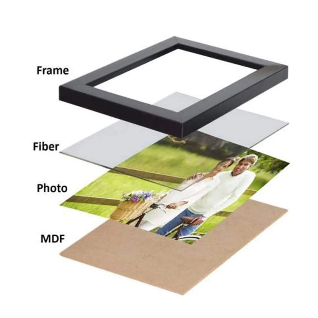 DJ ARTS A4 Size Photo Frame For Wall Black Picture Frame For Home and Office Decoration (Black-A4-8 Frame) , Wood ; Glass