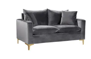 Dottie Gold Grey Love Seat