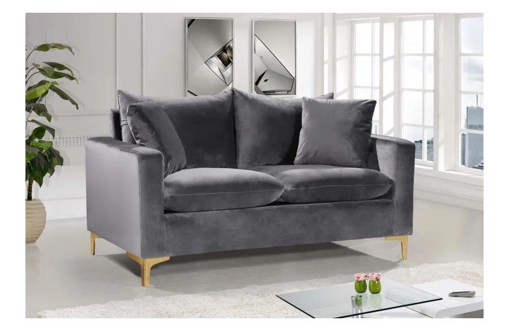 Dottie Gold Grey Love Seat