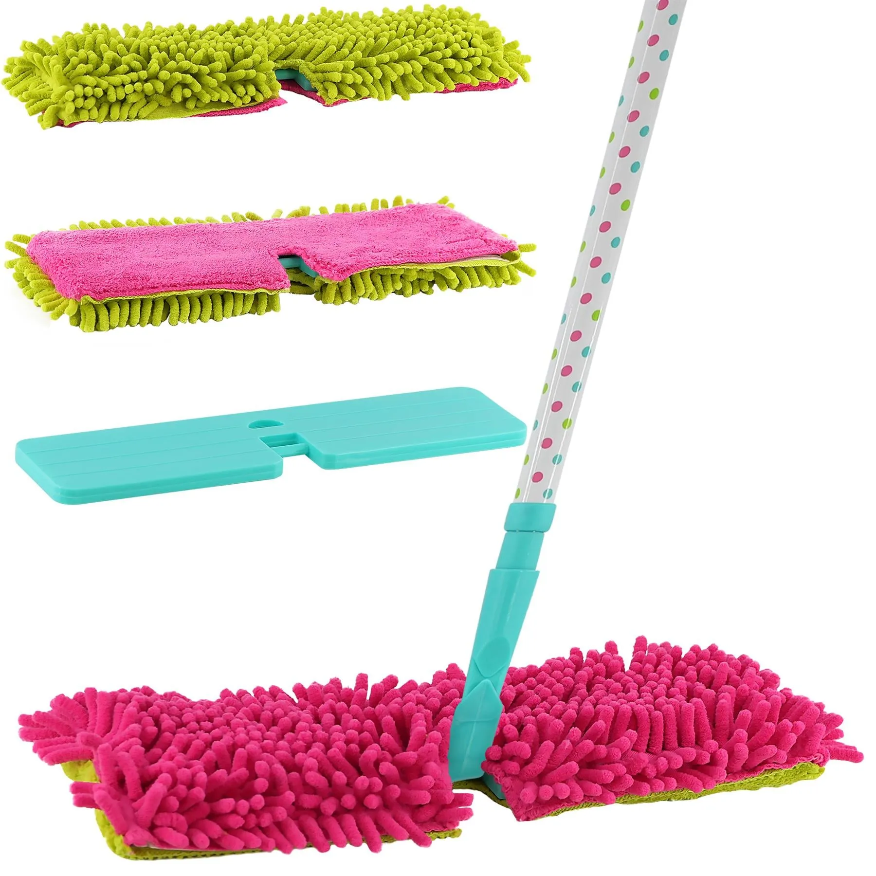 Double-Sided Microfibre Mop   1 FREE Mop Pad Refill