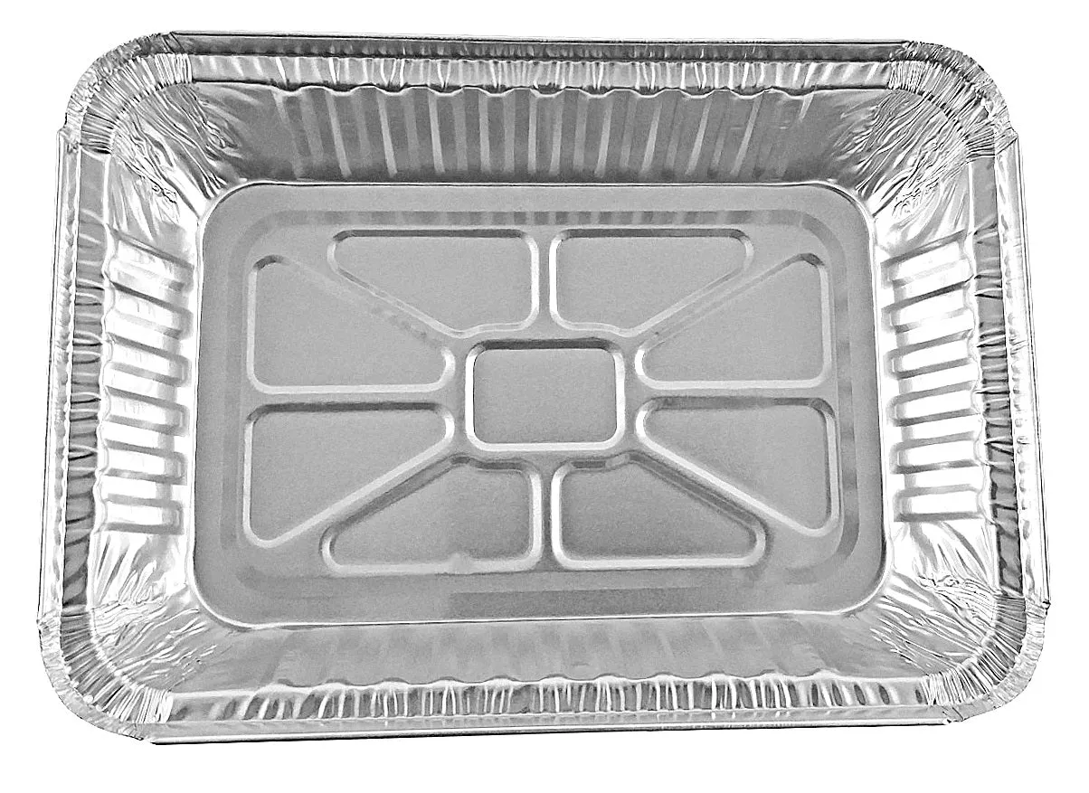 Durable 2 1/4 lb. Oblong Holiday Foil Pan With Dome Lid 100/CS