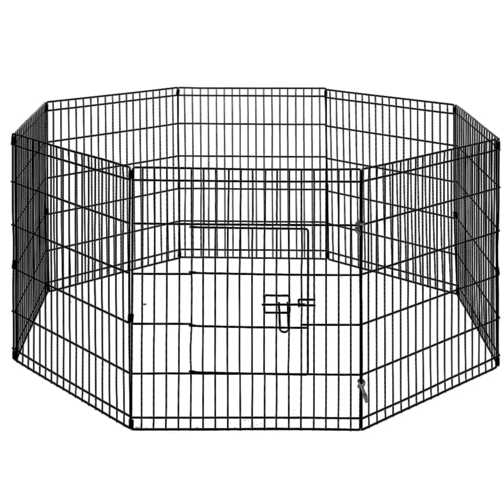 Durable 8-Panel Steel Dog Playpen, Weather-Resistant - i.Pet