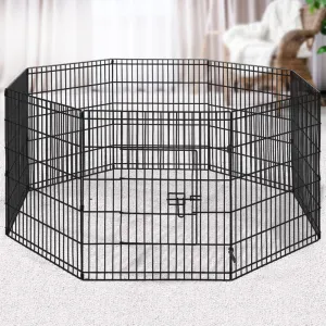 Durable 8-Panel Steel Dog Playpen, Weather-Resistant - i.Pet