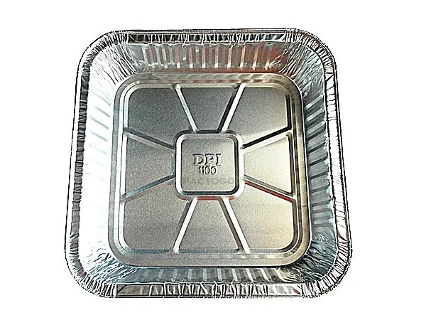 Durable 9" Square Cake Foil Cake Pan 1 3/4" Deep 500/CS