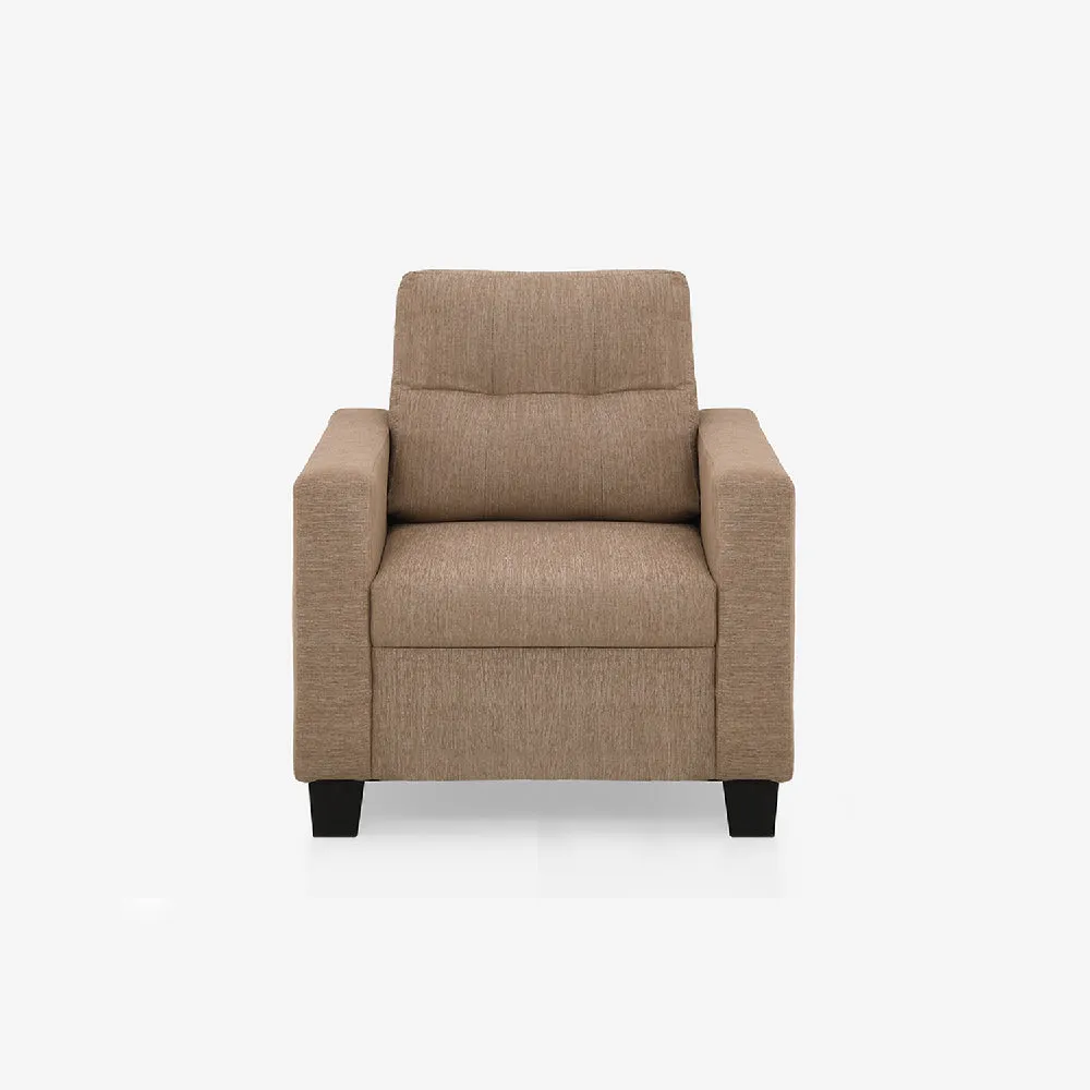 Ease Brown Fabric 1 seater sofa