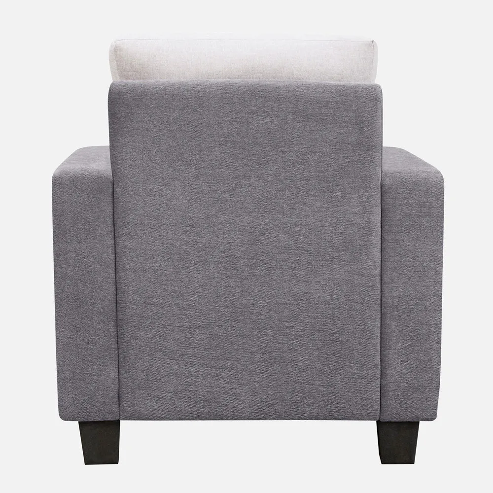 Ease Cool Grey Fabric 1 seater sofa