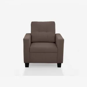 Ease Saddle Brown Fabric 1 seater sofa