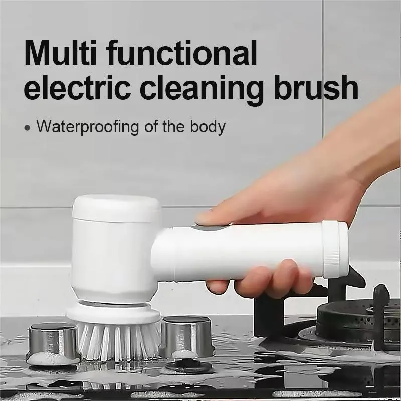 Electric Cleaning Brush USB Rechargeable Bathroom Kitchen Cleaner